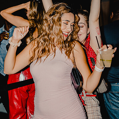 friends dancing at club